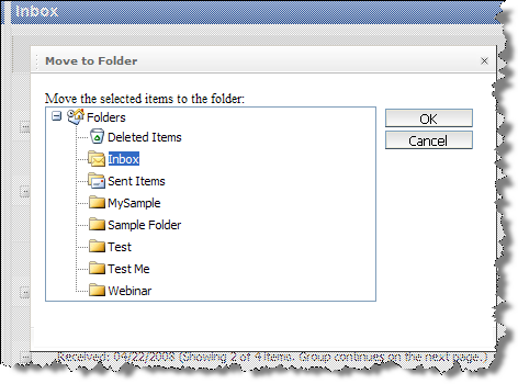 Web Email Move Folder
